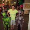 Wendy with alien friends at UFO Festival in Roswell, NM