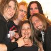 Wendy backstage with heavy metal band Lizzy Borden