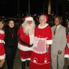 Wendy with Mr. and Mrs. Santa Claus hosting La Posada for City of McAllen